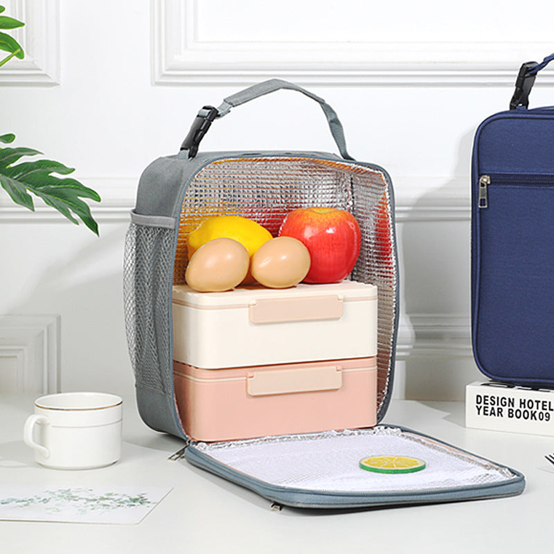 Green Insulated Lunch Bag with Shoulder Strap - Portable & Large Capacity Thermal Bento Tote - Image 3