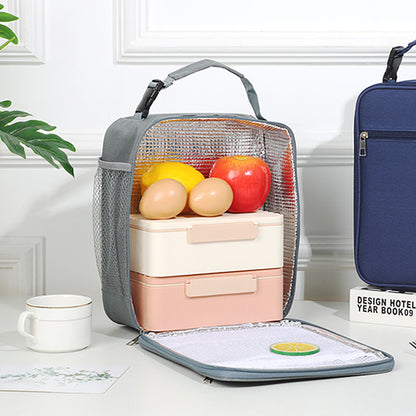 Green Insulated Lunch Bag with Shoulder Strap - Portable & Large Capacity Thermal Bento Tote - Image 3