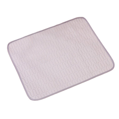 Grey Pet Summer Ice Silk Cooling Mat - Breathable Latex Sleep Pad for Dogs & Cats (40*30cm)