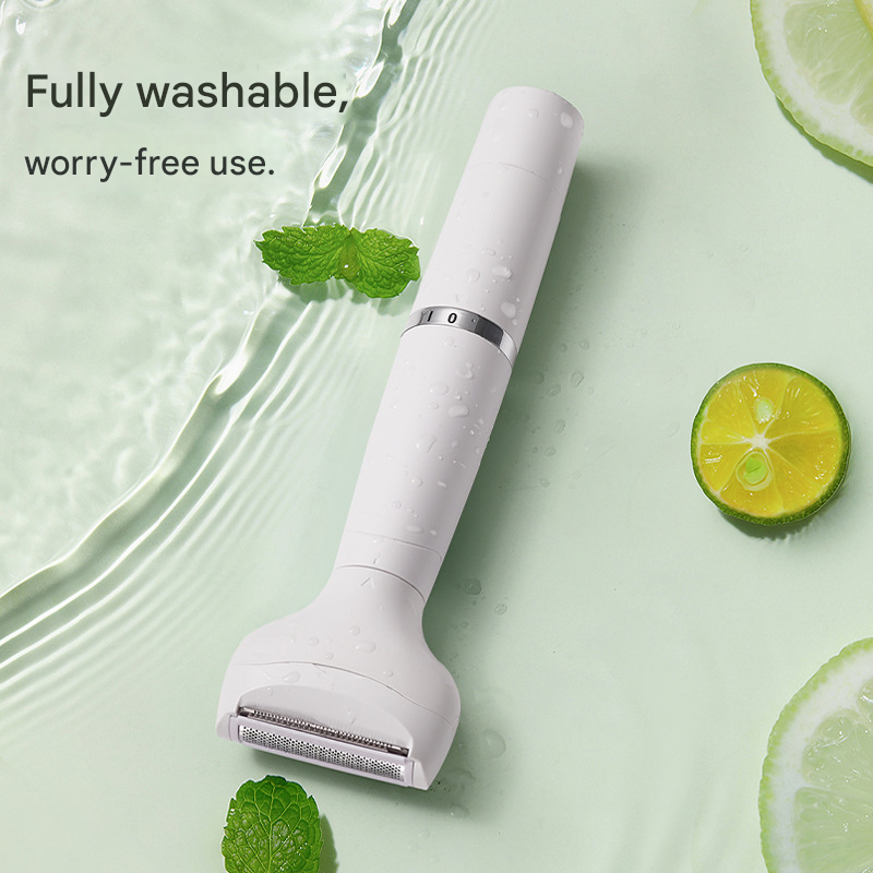White 7-in-1 Multifunctional Electric Shaver for Women - USB Rechargeable Painless Hair Removal Epilator with Washable Heads for Face, Body & Eyebrows - Image 2
