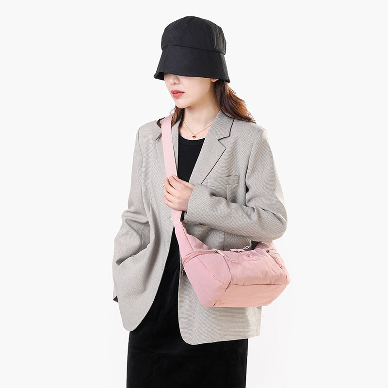 Purple Stylish & Lightweight Nylon Crossbody Bag for Women - Large Capacity Shoulder Hobo Bag with Water-Resistant Finish, Perfect for Travel & Daily Use - Image 2