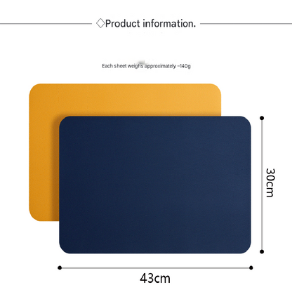 2-PCS Black and red PVC Double-Sided Lychee Texture Table Mat - Waterproof, Heat-Resistant & Easy to Clean for Home and Hotel Use - Image 6