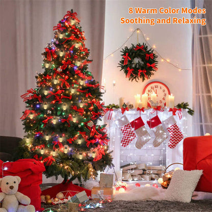 Warm white Solar Powered Crystal Bubble String Lights - Waterproof Outdoor Decorative Lights - Image 3