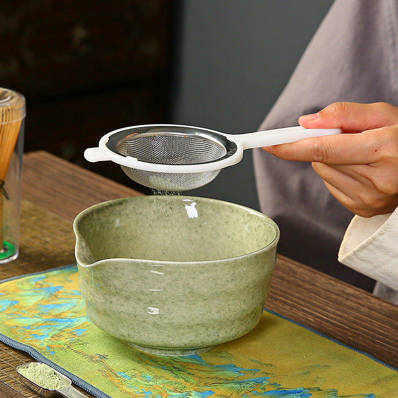 Matcha green Complete Matcha Tea Ceremony Set - 4-Piece Japanese Traditional Whisk, Bowl, Whisk Holder & Scoop for Authentic Preparation at Home - Image 2