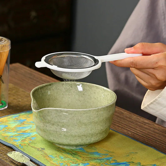 Matcha green Complete Matcha Tea Ceremony Set - 4-Piece Japanese Traditional Whisk, Bowl, Whisk Holder & Scoop for Authentic Preparation at Home - Image 2
