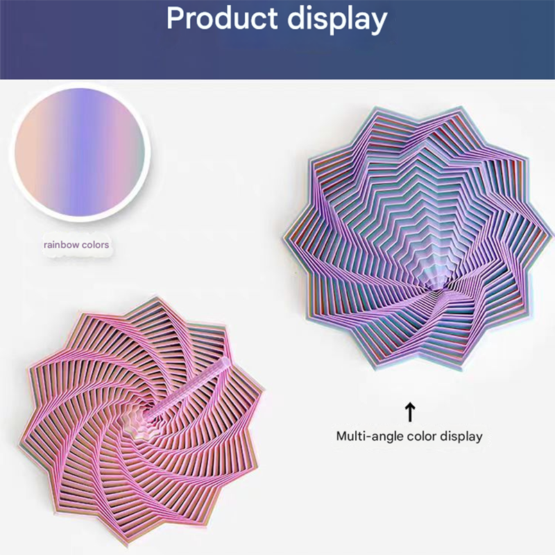 2-Pcs Dark red Smart 3D Printed Fidget Toy - Hexagonal Illusion Folding Desk Toy for Stress Relief & Focus - Image 3