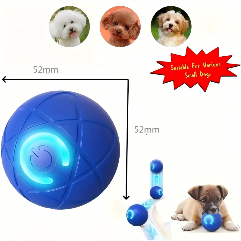 2-PCS Orange Intelligent Gravity Jump Ball - Dynamic Bite-Resistant Pet Toy for Cats & Small to Medium Breeds - USB-C Rechargeable - Image 5