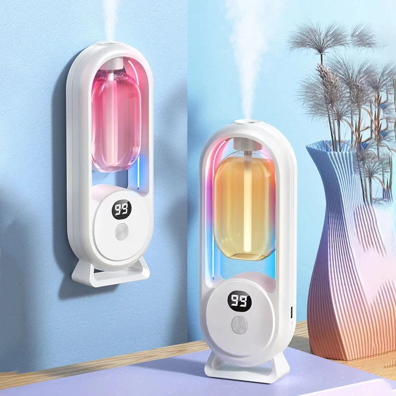 White Ultrasonic Aroma Diffuser with Nano Mist & LED Night Light - Fragrance & Odor Eliminator for Home Bedroom & Bathroom(Essential Oils Not Included) - Image 3