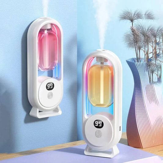White Ultrasonic Aroma Diffuser with Nano Mist & LED Night Light - Fragrance & Odor Eliminator for Home Bedroom & Bathroom(Essential Oils Not Included) - Image 3