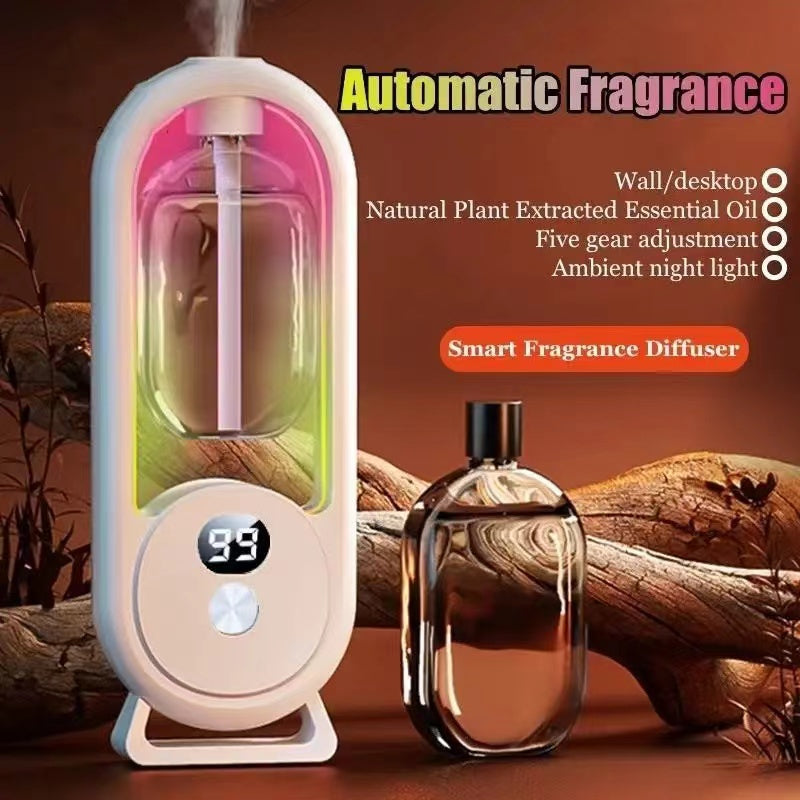 White Ultrasonic Aroma Diffuser with Nano Mist & LED Night Light - Fragrance & Odor Eliminator for Home Bedroom & Bathroom(Essential Oils Not Included) - Image 4