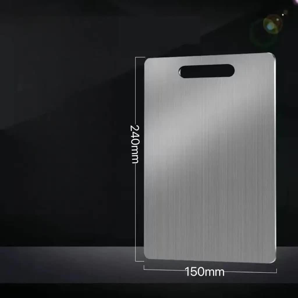 Dual-Sided Stainless Steel Chopping Board - Hygienic & Durable Kitchen Cutting Board for Meat, Veggies & More(24*15cm)