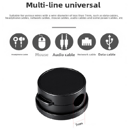 10-PCS White 360 Degree Rotating Cable Organizer with Magnetic Mount for Desktop Wire Management - Image 3