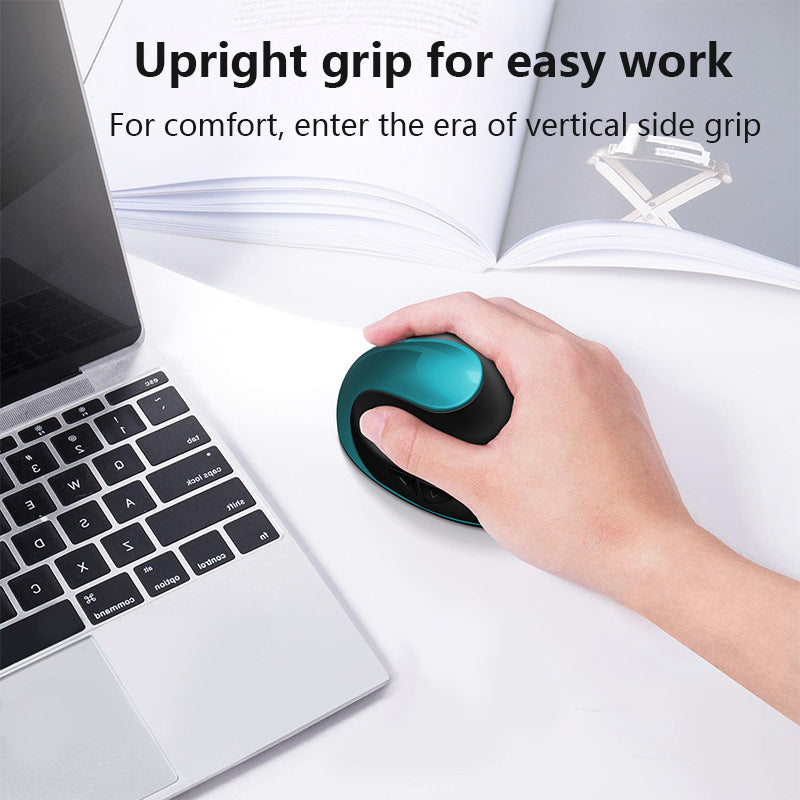 Black 3rd Gen Vertical Wireless Mouse with USB-C Charging - Ergonomic 2.4G Silent Click Design for Office and Laptop Use - Image 2