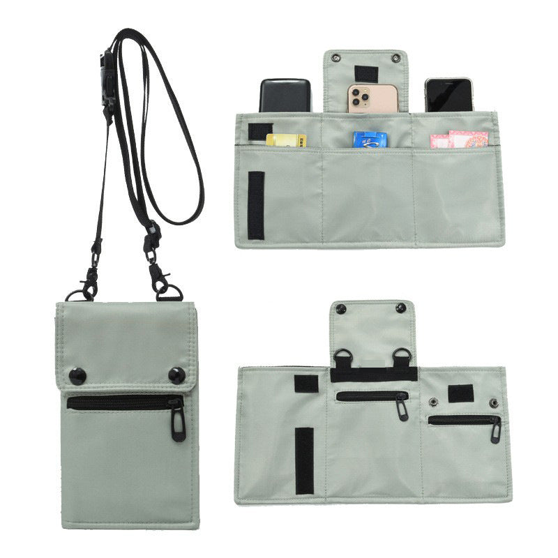 Green Men's & Women's Nylon Crossbody Phone Bag - Multi-purpose Splash-proof Shoulder Pouch for Travel & Daily Use - Image 3