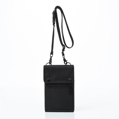 Black Men's & Women's Nylon Crossbody Phone Bag - Multi-purpose Splash-proof Shoulder Pouch for Travel & Daily Use