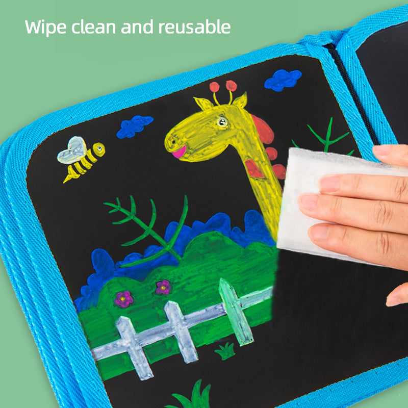 Little bird Portable Reusable Drawing Board for Kids - erasable Doodle Book with Water Chalk Pens - Toddler Travel Activity Toy - Image 3