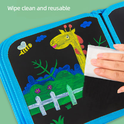 Little Bear Portable Reusable Drawing Board for Kids - erasable Doodle Book with Water Chalk Pens - Toddler Travel Activity Toy - Image 3