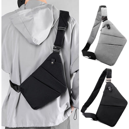 Dark grey Anti-theft Crossbody Sling Bag for Men & Women - Slim, Lightweight Chest Shoulder Pack for Travel & Daily Commute - Image 2