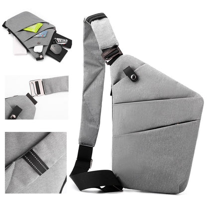 Purple Anti-theft Crossbody Sling Bag for Men & Women - Slim, Lightweight Chest Shoulder Pack for Travel & Daily Commute - Image 3