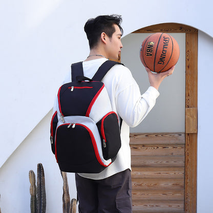 Blue Large Capacity Oxford Cloth Basketball Backpack - Waterproof Gym & Travel Bag for Men & Women with S-Type Straps - Image 2