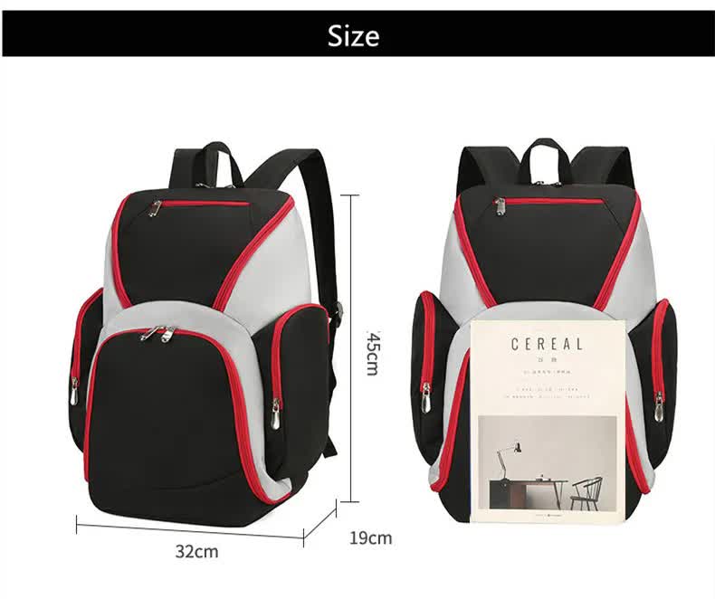 Blue Large Capacity Oxford Cloth Basketball Backpack - Waterproof Gym & Travel Bag for Men & Women with S-Type Straps - Image 4