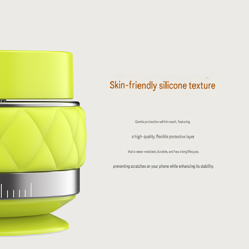 Green Foldable Magnetic Phone Holder with Vacuum Suction - Multi-Angle Adjustable Zinc Alloy Desktop Phone Stand - Portable & Stable for Desk, Car & Multi-Scenario Use - Image 3