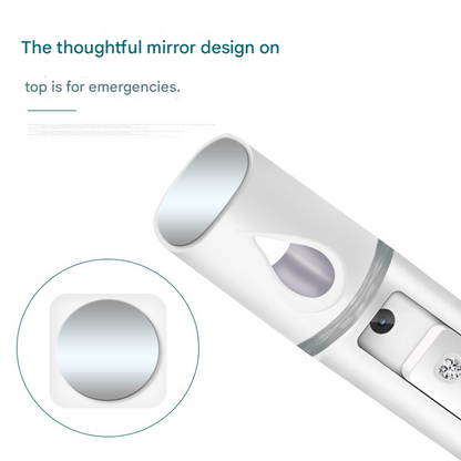 White Portable Nano Facial Mister - 20mL USB Rechargeable Hydrating Sprayer for Face & Skin - Image 2