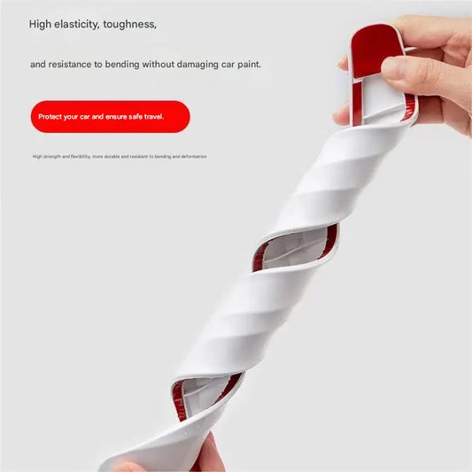 3-PCS Grey Universal Car Bumper Protector Strips - Carbon Fiber Look Anti-Scratch Guards (2-Pack) - Image 4