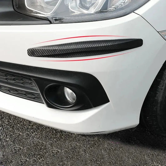 3-PCS Transparent Universal Car Bumper Protector Strips - Carbon Fiber Look Anti-Scratch Guards (2-Pack) - Image 2