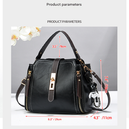 Red Fashion Women's Bucket Bag - Summer Crossbody Shoulder Handbag with Keychain - Image 5
