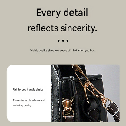 Wine red Fashion Women's Bucket Bag - Summer Crossbody Shoulder Handbag with Keychain - Image 2