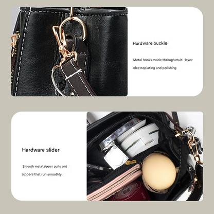 Pink Fashion Women's Bucket Bag - Summer Crossbody Shoulder Handbag with Keychain - Image 3