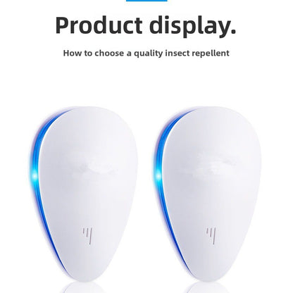 2-PCS White Ultrasonic Pest Repeller - Smart Frequency Electronic Device for Mosquitoes, Rodents & Insects - Image 2