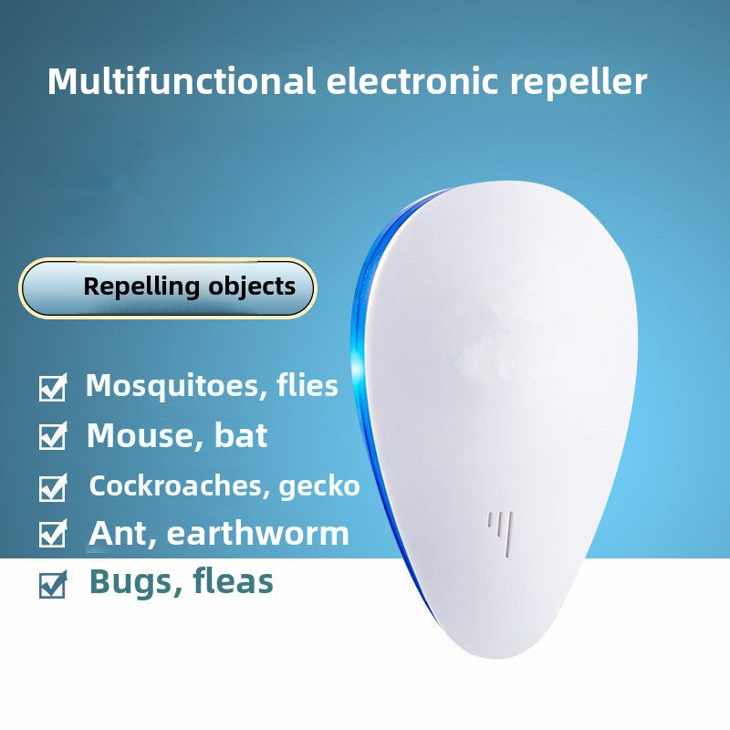2-PCS White Ultrasonic Pest Repeller - Smart Frequency Electronic Device for Mosquitoes, Rodents & Insects - Image 4
