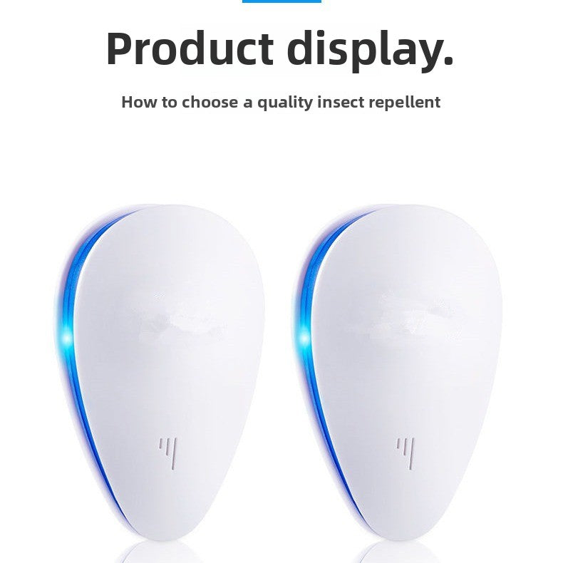 2-PCS Black Ultrasonic Pest Repeller - Smart Frequency Electronic Device for Mosquitoes, Rodents & Insects - Image 2