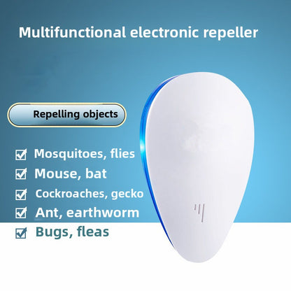 2-PCS Black Ultrasonic Pest Repeller - Smart Frequency Electronic Device for Mosquitoes, Rodents & Insects - Image 4