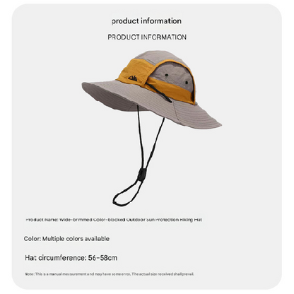 White Quick-Dry Sun Protection Bucket Hat for Men - Breathable Outdoor Hiking & Fishing Cap with Wide Brim - Image 5