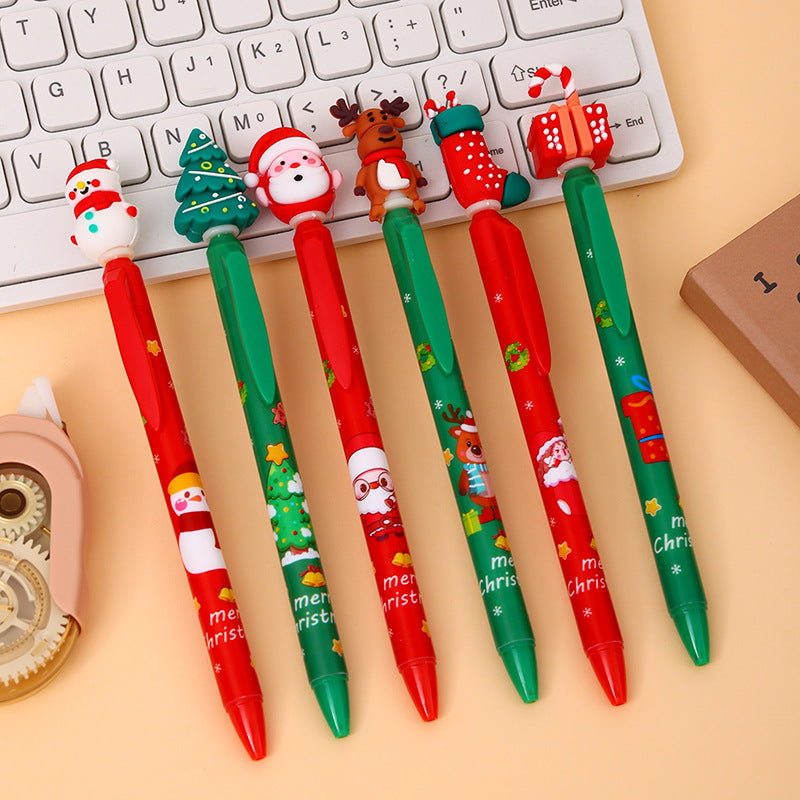 Christmas Theme Retractable Gel Pens (0.5mm Black Ink) - Festive Student & Office Holiday Gift Pack (36 Pcs) - Image 2