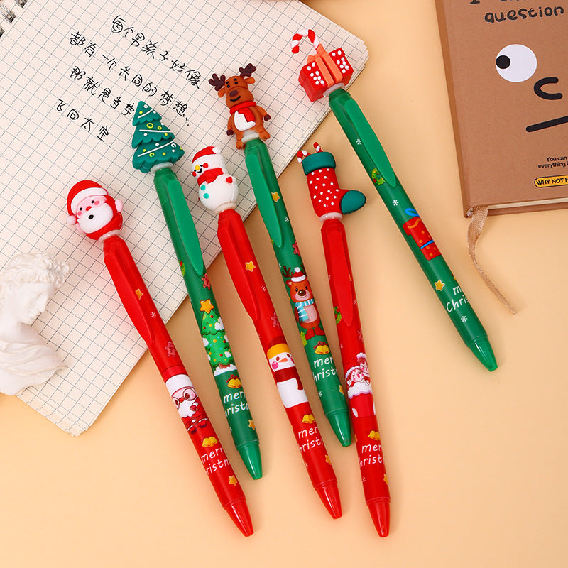 Christmas Theme Retractable Gel Pens (0.5mm Black Ink) - Festive Student & Office Holiday Gift Pack (36 Pcs) - Image 3