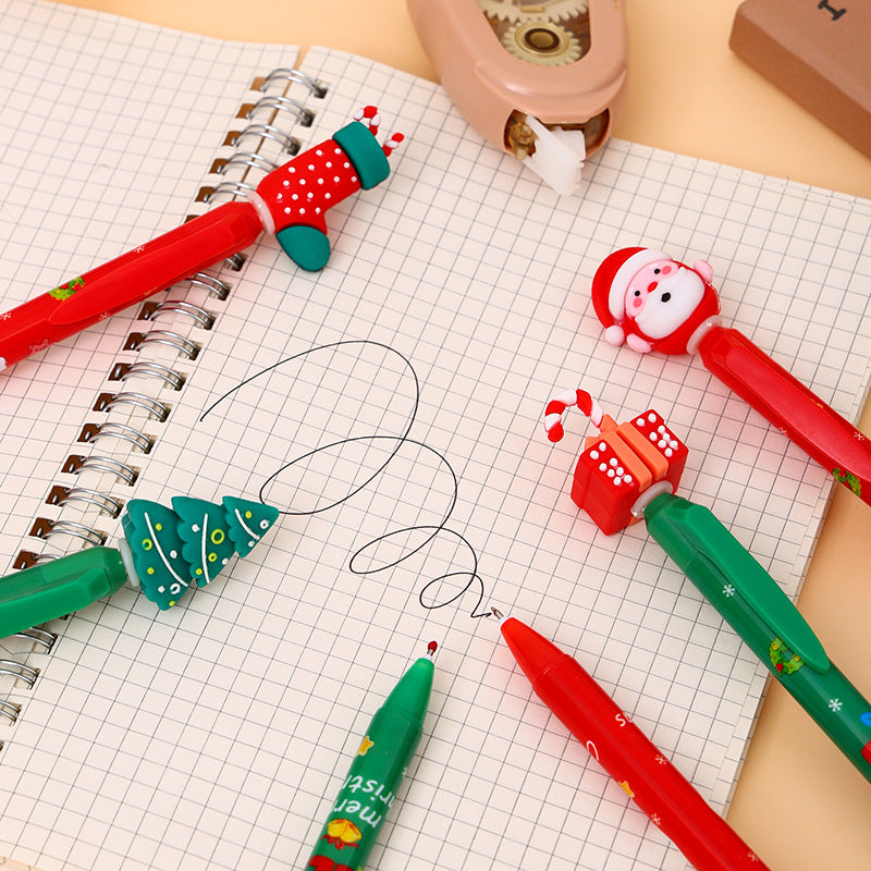 Christmas Theme Retractable Gel Pens (0.5mm Black Ink) - Festive Student & Office Holiday Gift Pack (36 Pcs) - Image 4