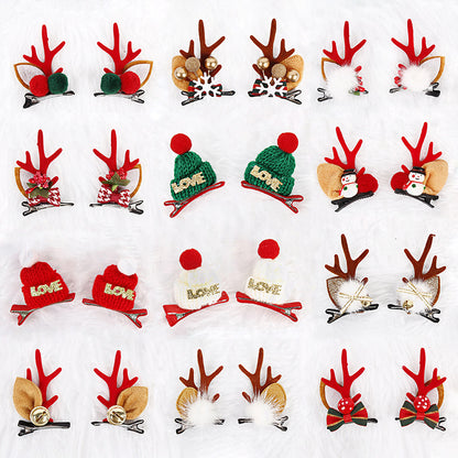 Mushroom Summary Festive Christmas Hair Clips for Girls & Women - Fabric & Metal Design - Image 2
