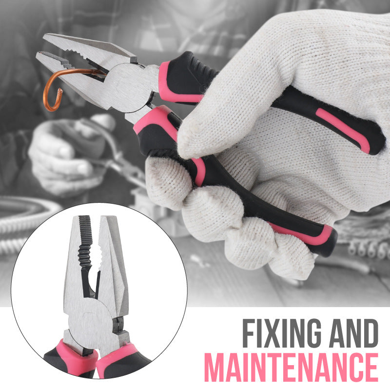 Pink 42 Piece Home Tool Set with 4V Cordless Electric Screwdriver Kit for DIY Repairs and General Household Maintenance Portable Storage Case - Image 3