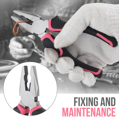Pink 42 Piece Home Tool Set with 4V Cordless Electric Screwdriver Kit for DIY Repairs and General Household Maintenance Portable Storage Case - Image 3