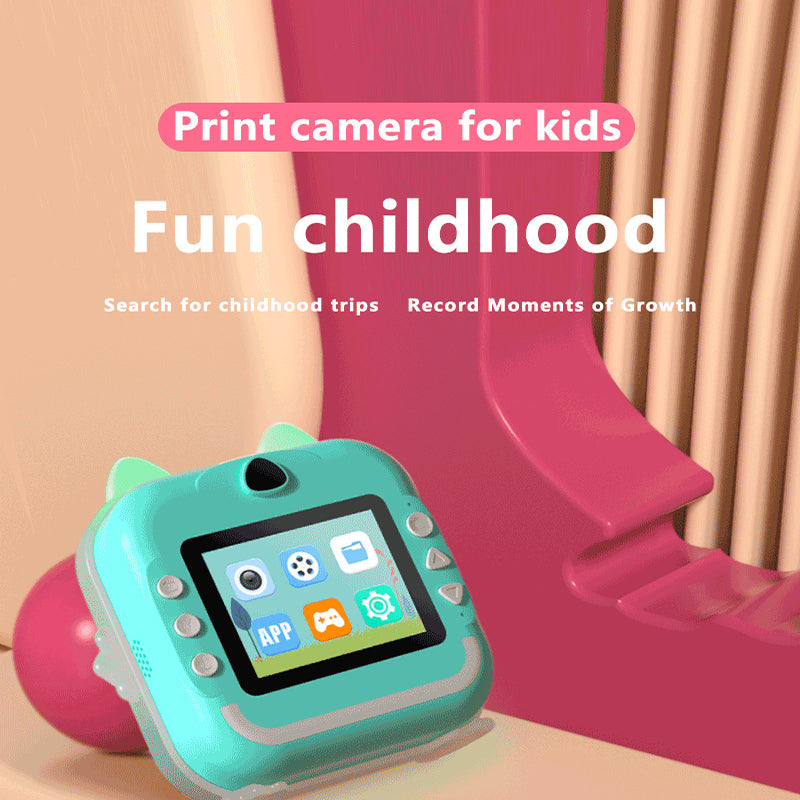 Pink rabbit Kids Instant Print Camera Zero Ink Digital Video Recorder with 32GB Card and 3 Paper Rolls Portable Rechargeable Toy Gift - Image 7