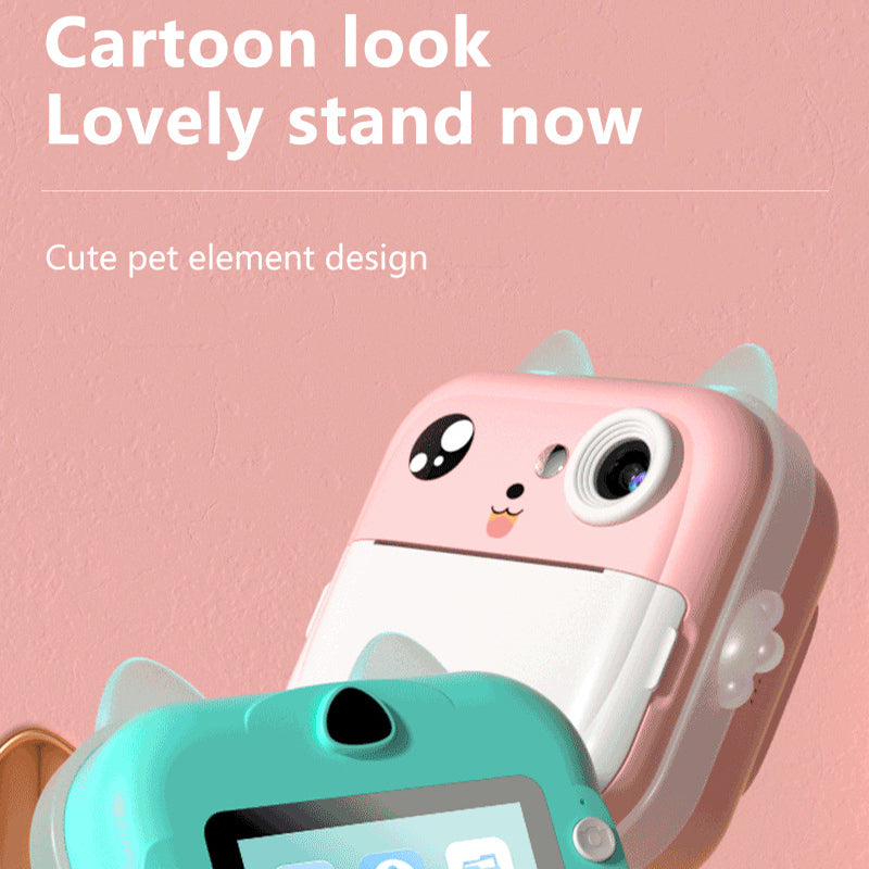 Blue rabbit Kids Instant Print Camera Zero Ink Digital Video Recorder with 32GB Card and 3 Paper Rolls Portable Rechargeable Toy Gift - Image 6