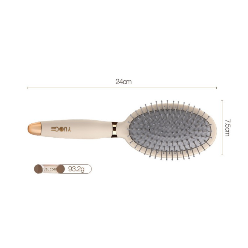 Oval comb Soft Touch Air Cushion Hair Brush with Built-in Cleaning Claw Detangling Massage Comb for Wet and Dry Hair Gentle Scalp Care - Image 5