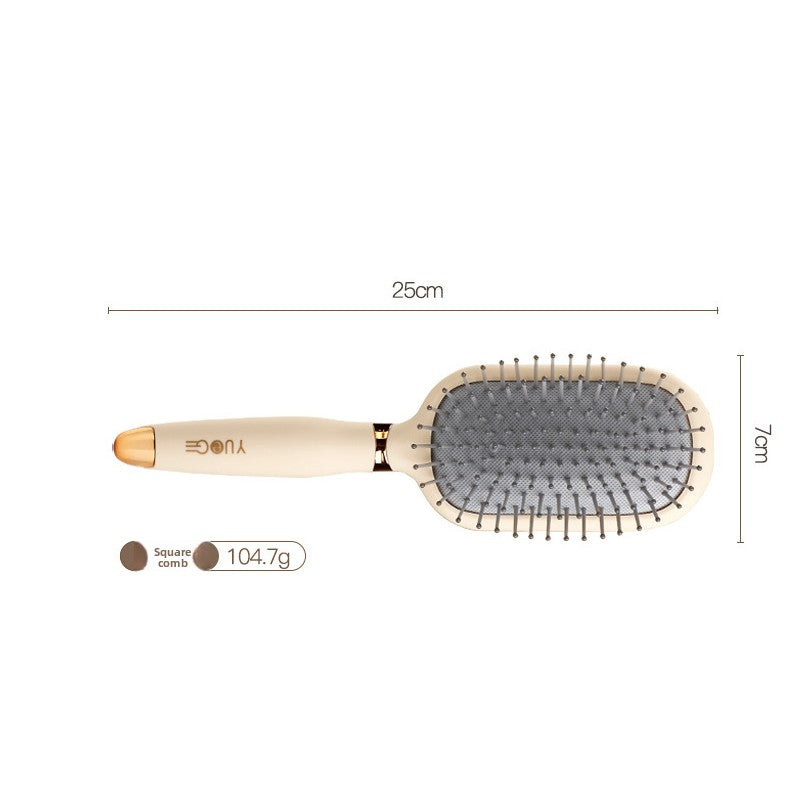 Square comb Soft Touch Air Cushion Hair Brush with Built-in Cleaning Claw Detangling Massage Comb for Wet and Dry Hair Gentle Scalp Care - Image 5