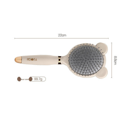 Little Bear Comb Soft Touch Air Cushion Hair Brush with Built-in Cleaning Claw Detangling Massage Comb for Wet and Dry Hair Gentle Scalp Care - Image 5