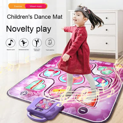 Kids Electronic Dance Mat Princess Theme Musical Rhythm Game with LED Lights Adjustable Volume Non-Slip Floor Playmat for Girls Age 3+ - Image 2