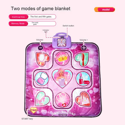 Kids Electronic Dance Mat Princess Theme Musical Rhythm Game with LED Lights Adjustable Volume Non-Slip Floor Playmat for Girls Age 3+ - Image 4